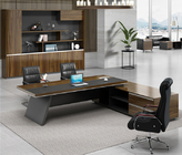 क्लासिक मेलामाइन कार्यालय फर्नीचर डेस्क टेबल पैर धातु टेबल और कुर्सी