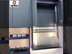 थोक घरेलू वस्तुएं ऊर्ध्वाधर लिफ्ट रसोई कैबिनेट फल और सब्जी उठाने की टोकरी स्वचालित