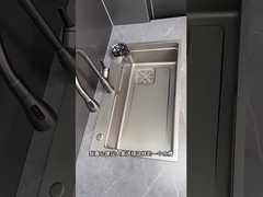 पूरा सेट जलप्रपात रसोई सिंक स्टेनलेस स्टील सिंक डिश रैक के साथ बड़ा एकल कटोरा Unde