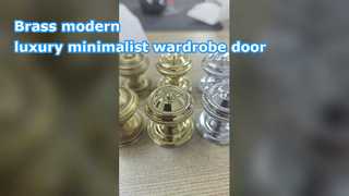 पीतल की आधुनिक लक्जरी न्यूनतम अलमारी दरवाजा सिंगल होल हैंडल कैबिनेट दराज जूता कैबिनेट नॉर्डिक एस