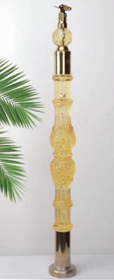 एक्रिलिक क्रिस्टल Baluster स्पष्ट पारदर्शिता हैंडल अनुकूलित आकार लक्जरी सोने सजावटी एक्रिलिक स्टी