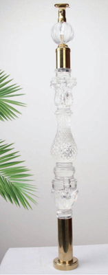 एक्रिलिक क्रिस्टल Baluster स्पष्ट पारदर्शिता हैंडल अनुकूलित आकार लक्जरी सोने सजावटी एक्रिलिक स्टी