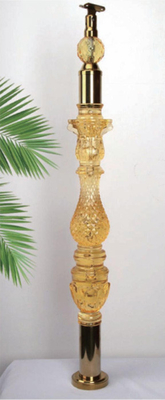 एक्रिलिक क्रिस्टल Baluster स्पष्ट पारदर्शिता हैंडल अनुकूलित आकार लक्जरी सोने सजावटी एक्रिलिक स्टी