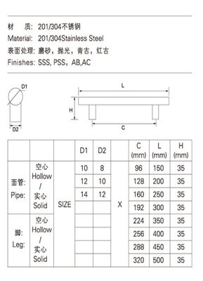 Fundamentally Prevent Rust Stainless Steel Pull Handles