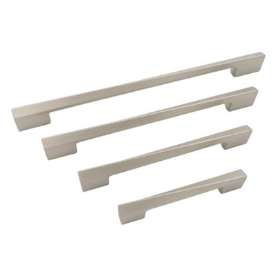 Modern Square Solid Aluminum Cabinet Handles Matt Black Drawer Pulls Linear Wardrobe Dresser Bedroom Villa Furniture Hardware