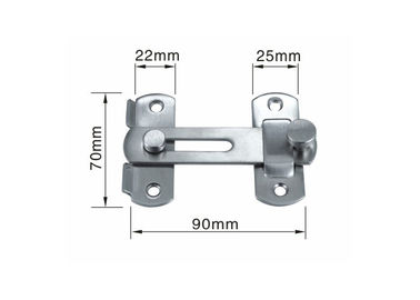 Ss304 दरवाज़ा बंद कुंडी सरल आधुनिक शैली हैवी ड्यूटी 70x22mm छोटे आकार: