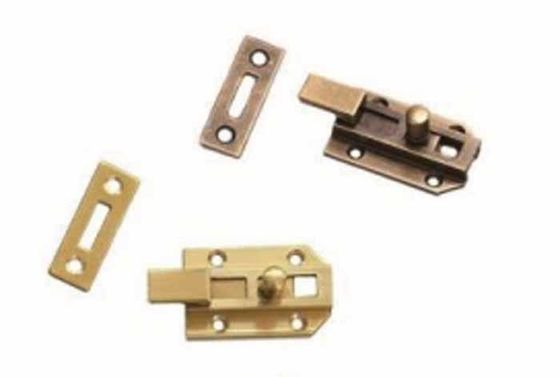 समायोज्य बैकसेट प्राचीन खिड़की दरवाजा बोल्ट और 2 कुंजी के साथ घरेलू पीतल ताला