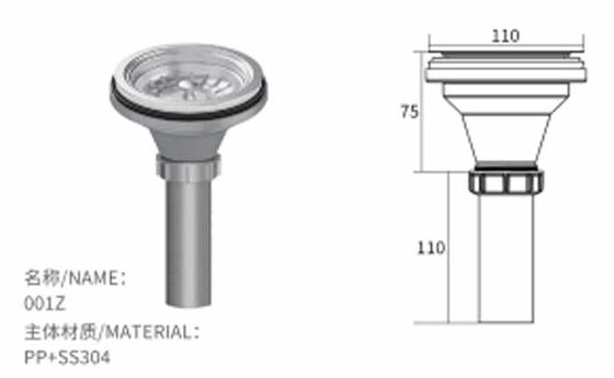 आधुनिक उच्च गुणवत्ता वाला एकल स्टेनलेस कप सिंक ड्रेनर रसोई सिंक ड्रेन पाइप वाश बेसिन अपशिष्ट ड्रेन थोक उत्पाद