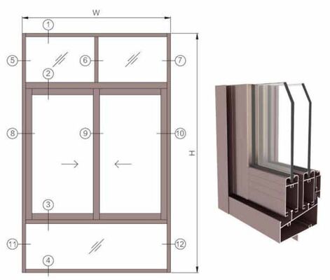 OEM रंग पाउडर लेपित एल्यूमीनियम एक्सट्रूज़न प्रोफाइल लोकप्रिय स्लाइडिंग खिड़कियां और दरवाजे एल्यूमीनियम अनुभाग प्रोफाइल बनाते हैं